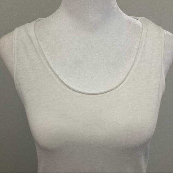 All Saints Tany White Dress size XS Asymmetrical Shark Teeth Hem Sleeveless - Picture 2 of 9